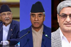 प्रधानमन्त्री, काँग्रेस सभापति देउवा र गृहमन्त्री लेखकबीच छलफल