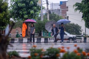 बिहानैदेखि काठमाडौंमा भारी वर्षा